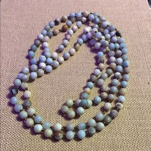 Amazonite beaded long necklace-Amanda